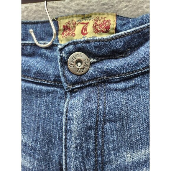 Distressed Skinny Fit Womens Blue Jeans - Picture 2 of 7